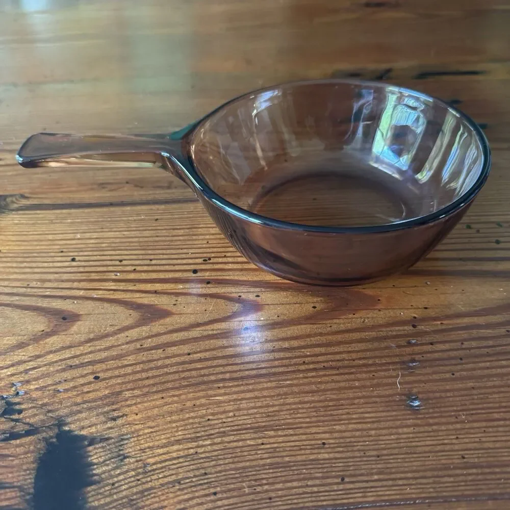 Pyrex Visions Cookware Amber .5 L Small Pot Sauce Pan NO Lid Made USA